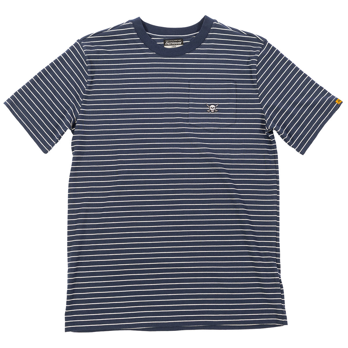 Rufus Yarn Dye Tee - Navy/White