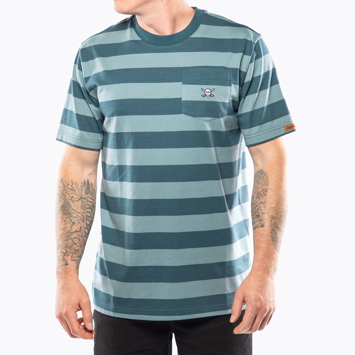 Rufus Yarn Dye Tee - Vintage Blue