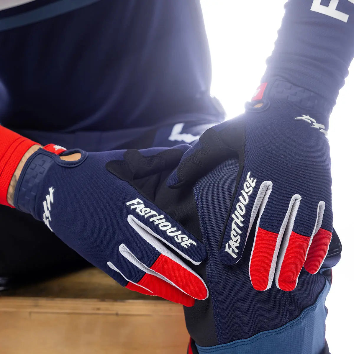 Speed Style Hudson Glove - Blue/Red - Fasthouse