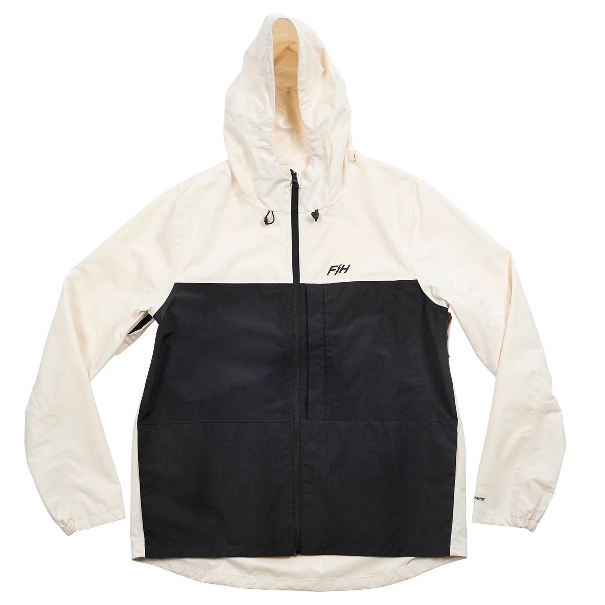 Statement Packable Windbreaker - Natural/Black