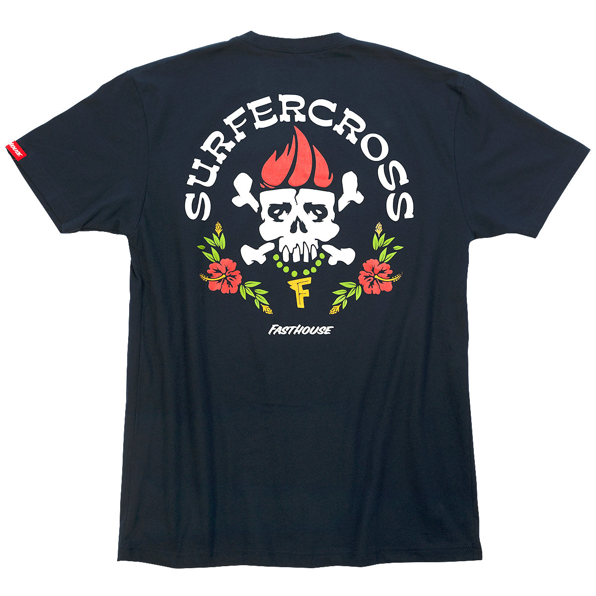 Surfercross Hibiscus Tee - Navy