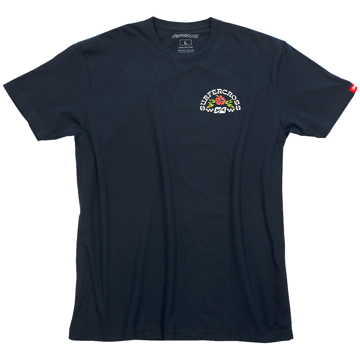 Surfercross Hibiscus Tee - Navy