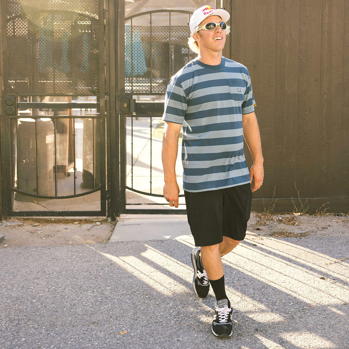 Rufus Yarn Dye Tee - Vintage Blue