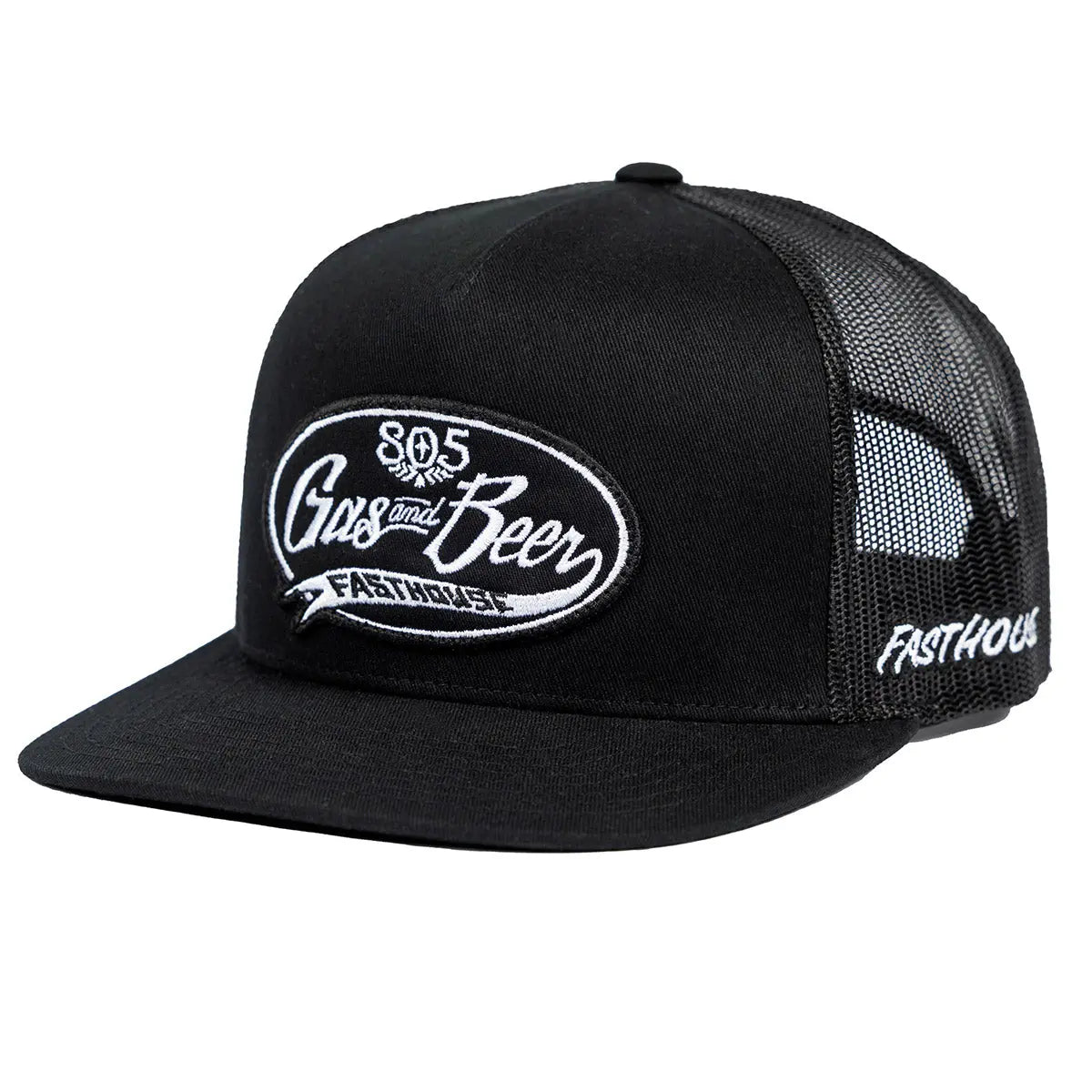 805 Taproom Trucker Hat - Black/Black - Fasthouse