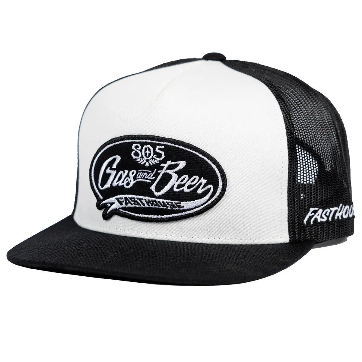 805 Taproom Trucker Hat - White/Black - Fasthouse
