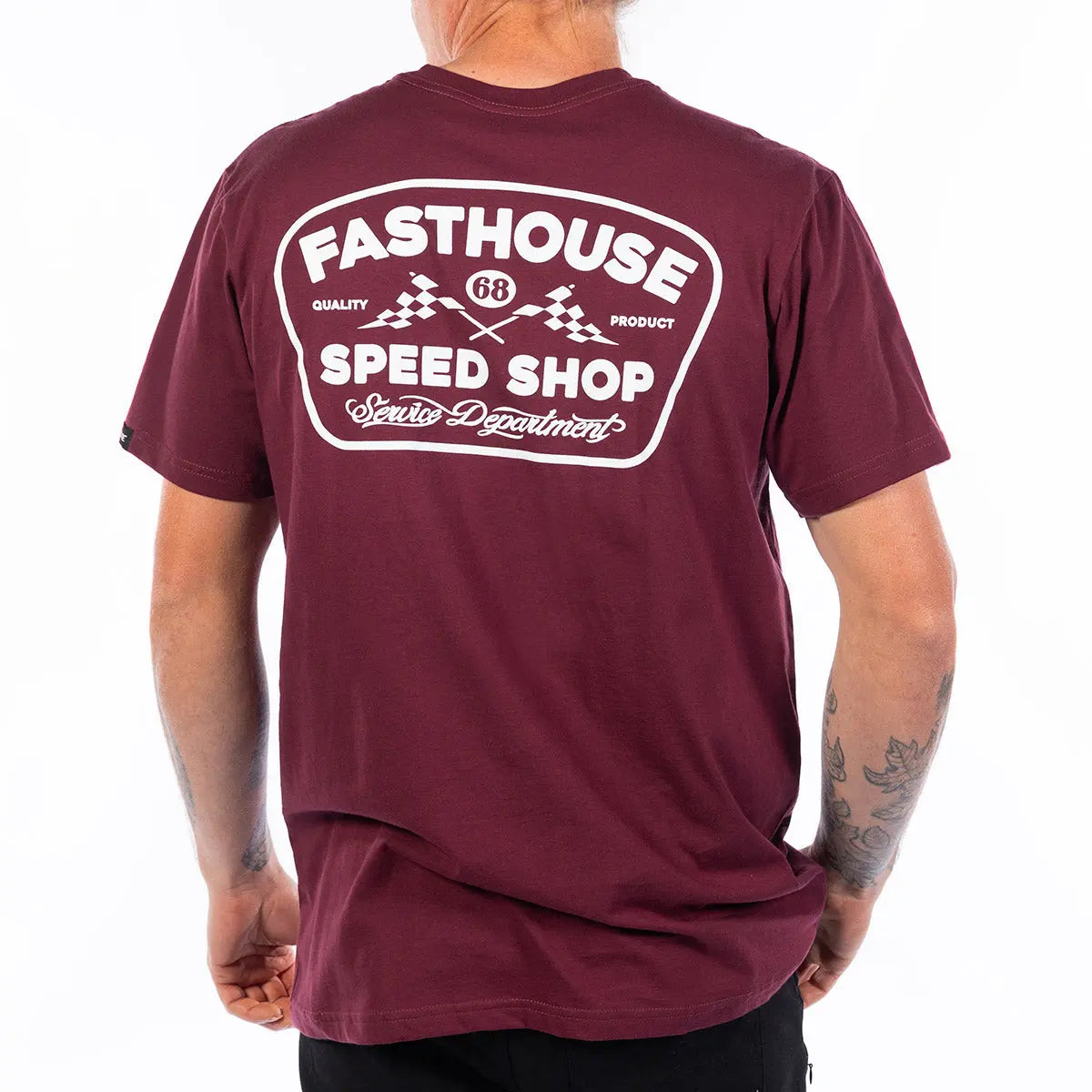 Wedged Tee - Maroon - Fasthouse
