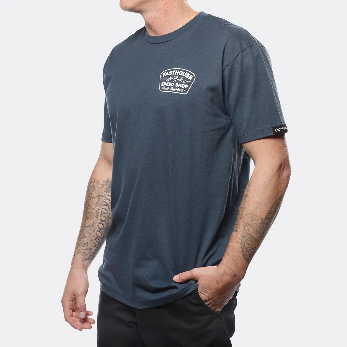 Wedged Tee - Indigo