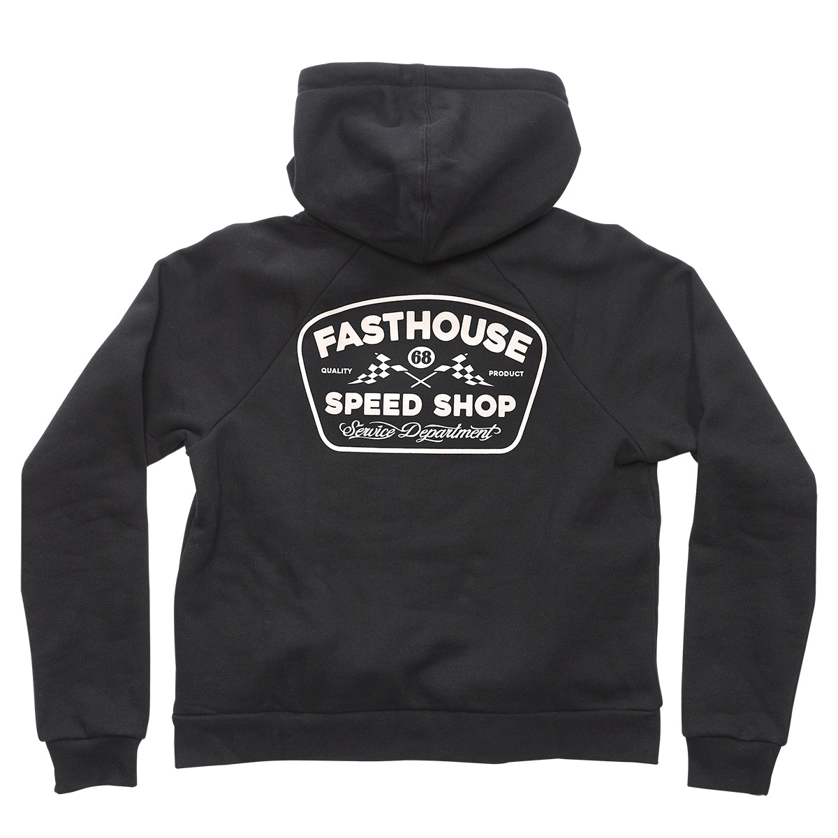 Wedged Women's Hooded Pullover - Black closeout