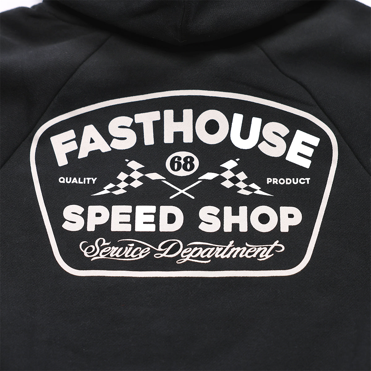 Wedged Women's Hooded Pullover - Black closeout
