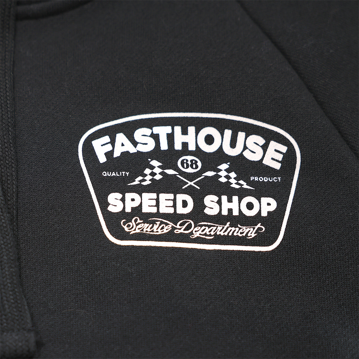 Wedged Women's Hooded Pullover - Black closeout