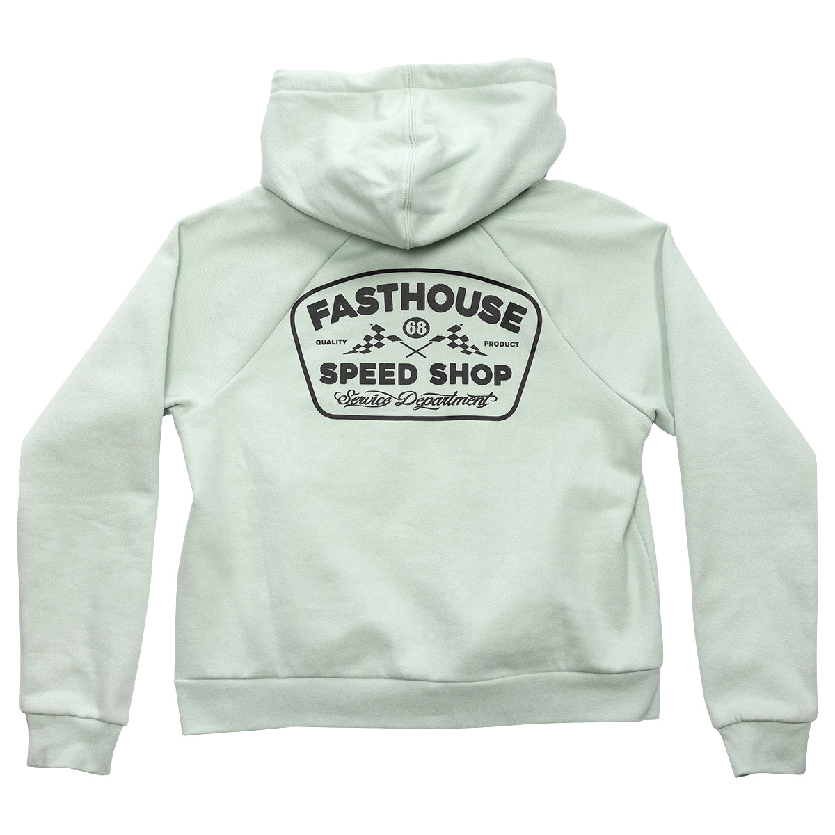 Wedged Women's Hooded Pullover - Mint Fasthouse