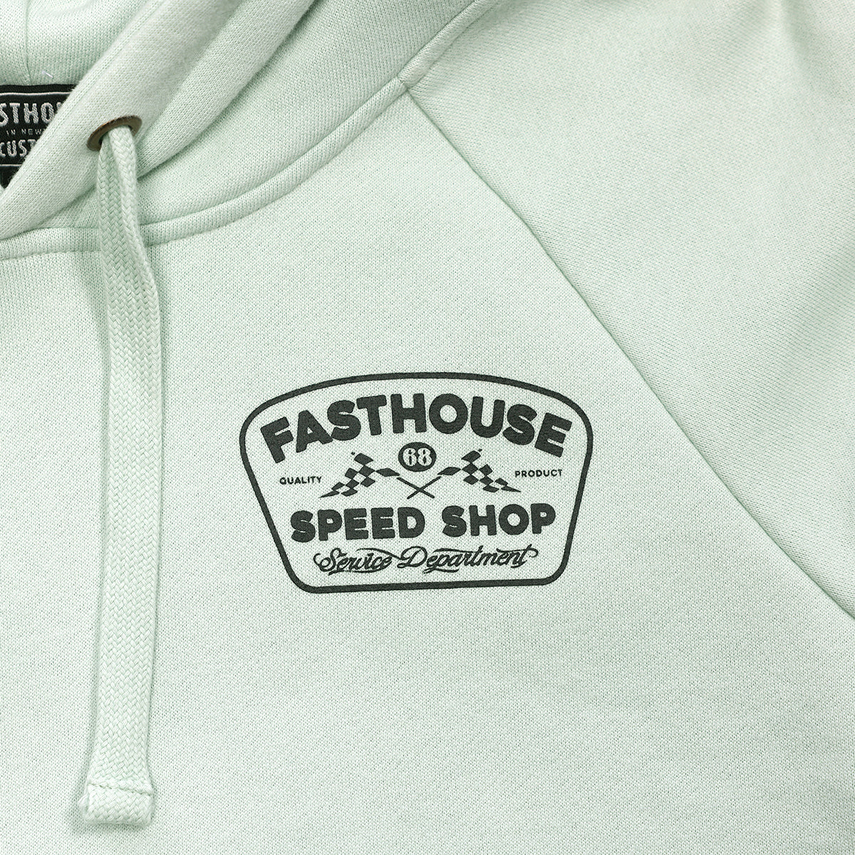 Wedged Women's Hooded Pullover - Mint Fasthouse