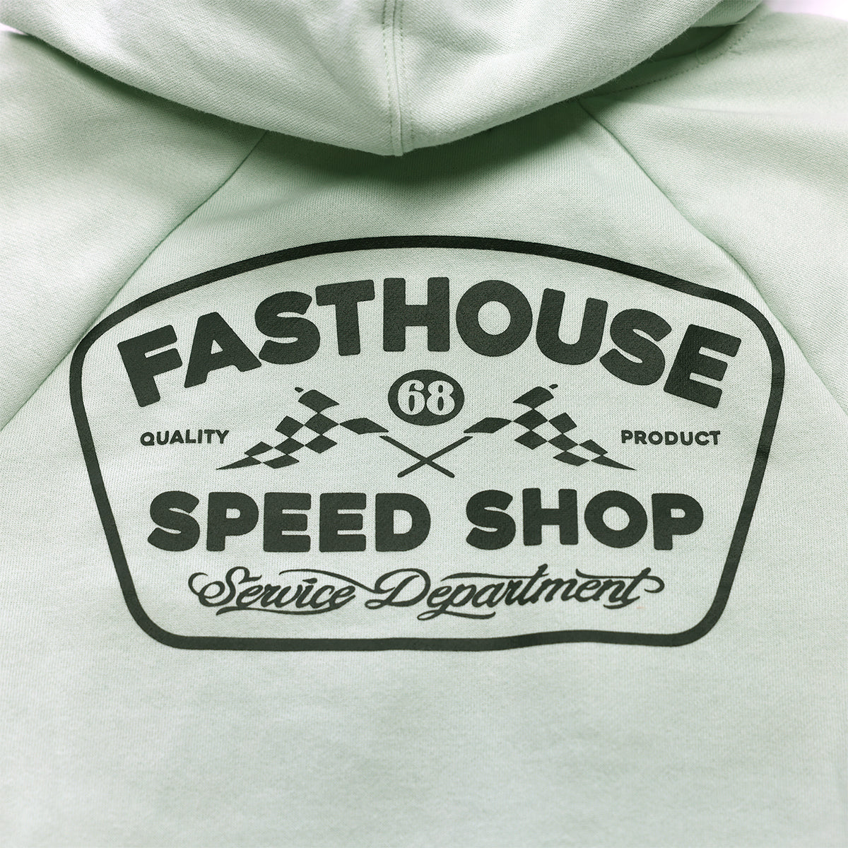 Wedged Women's Hooded Pullover - Mint Fasthouse