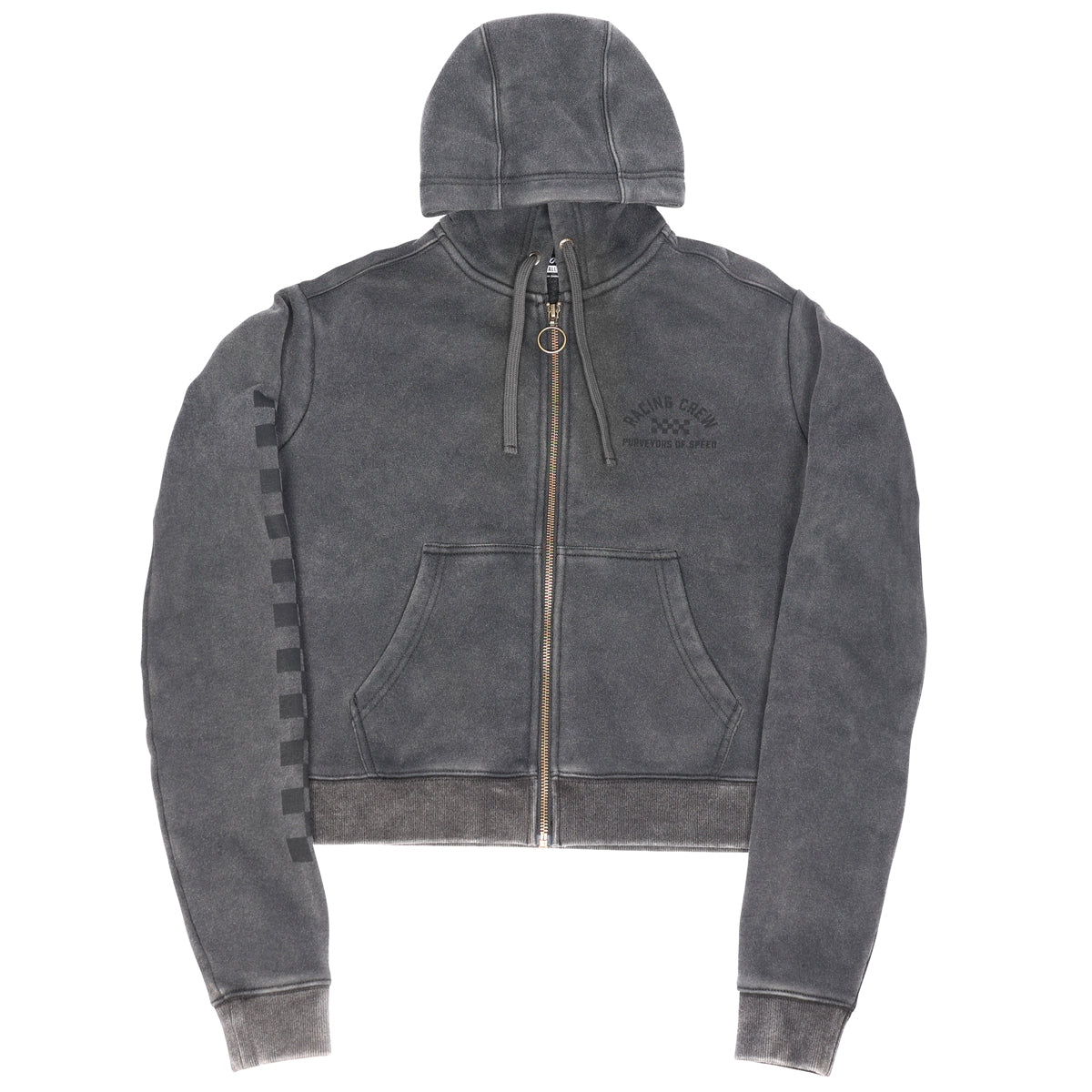 Discord Overdyed Heavyweight Women's Crop Zip-Up