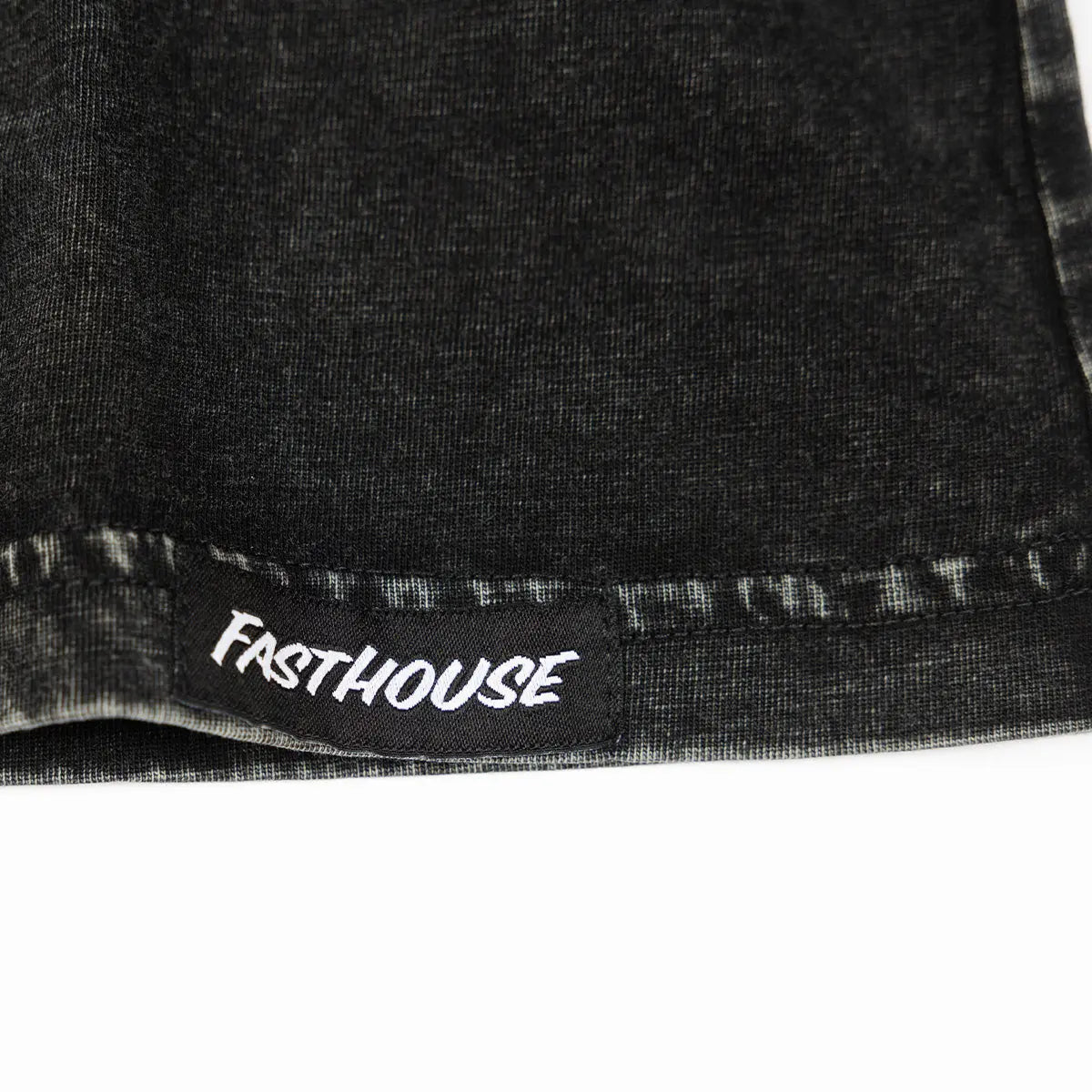 Womens No Problem Tee - Black Acid Wash Fasthouse