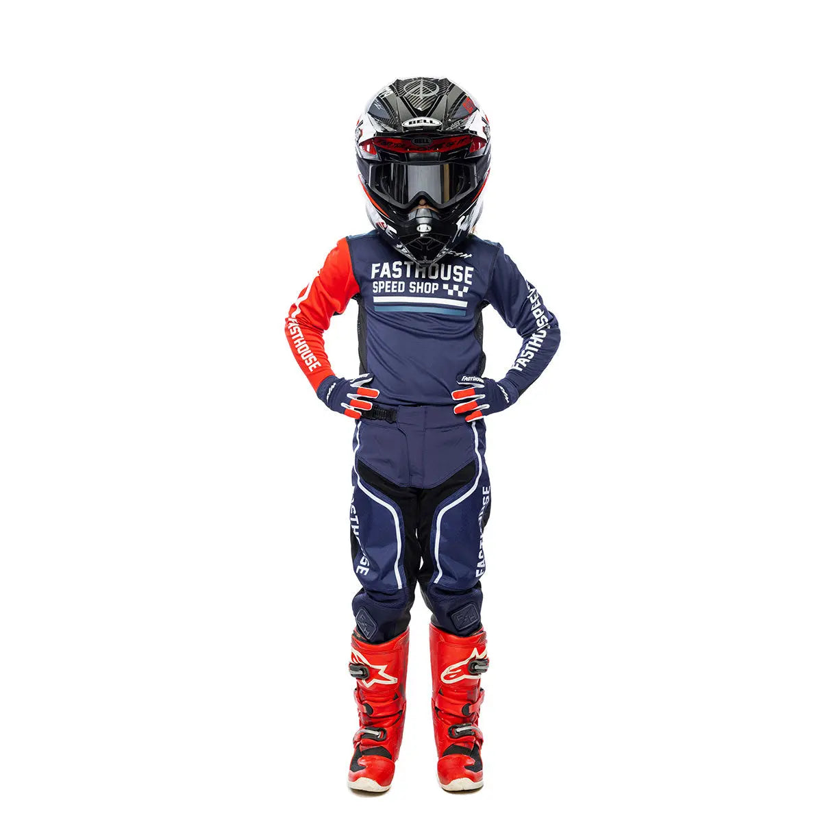 Grindhouse Hudson Youth Pant - Blue/Red