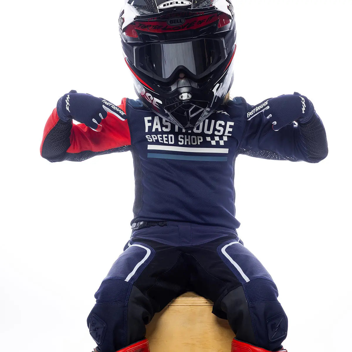 Grindhouse Hudson Youth Pant - Blue/Red