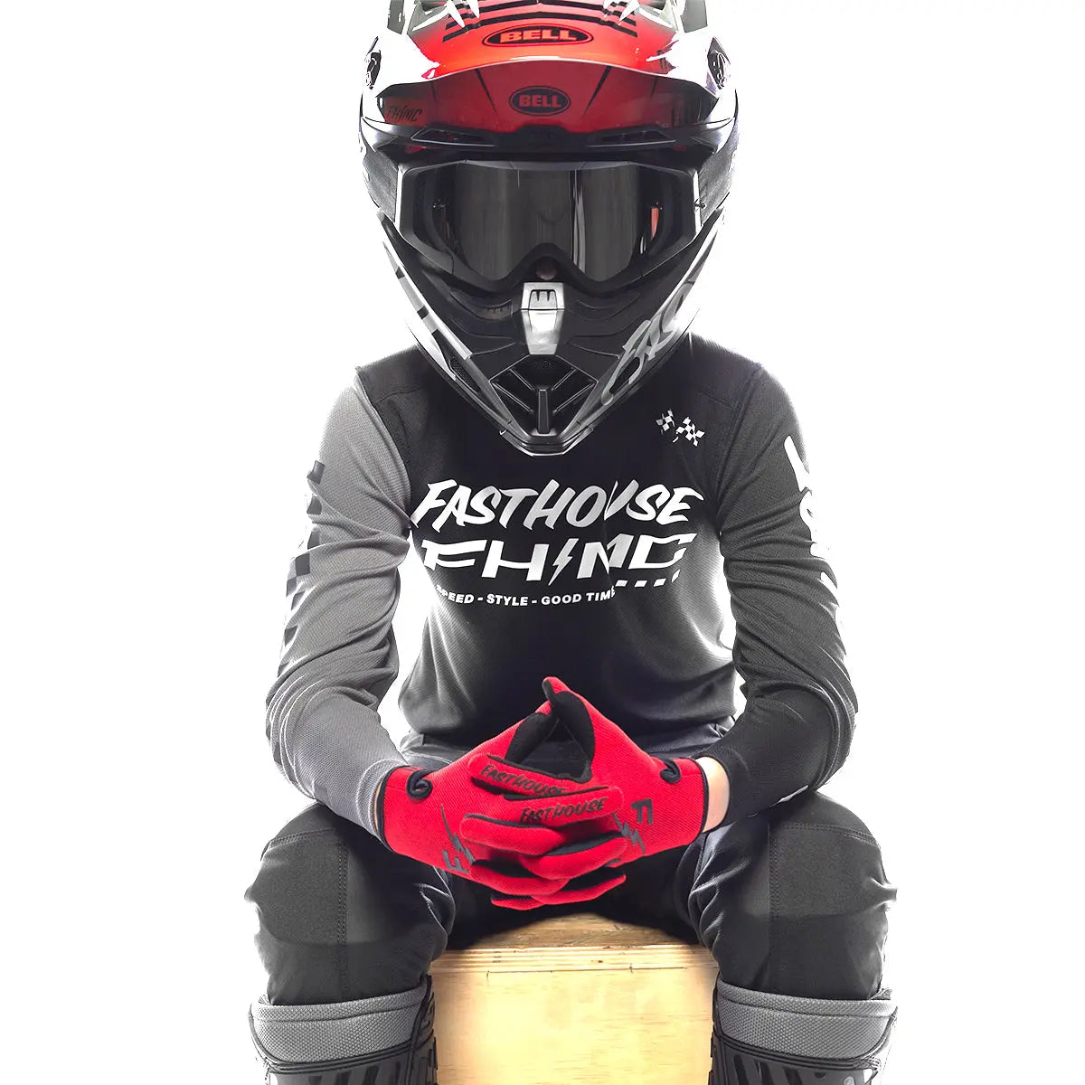 Carbon Method Youth Jersey - Black/Gray - Fasthouse