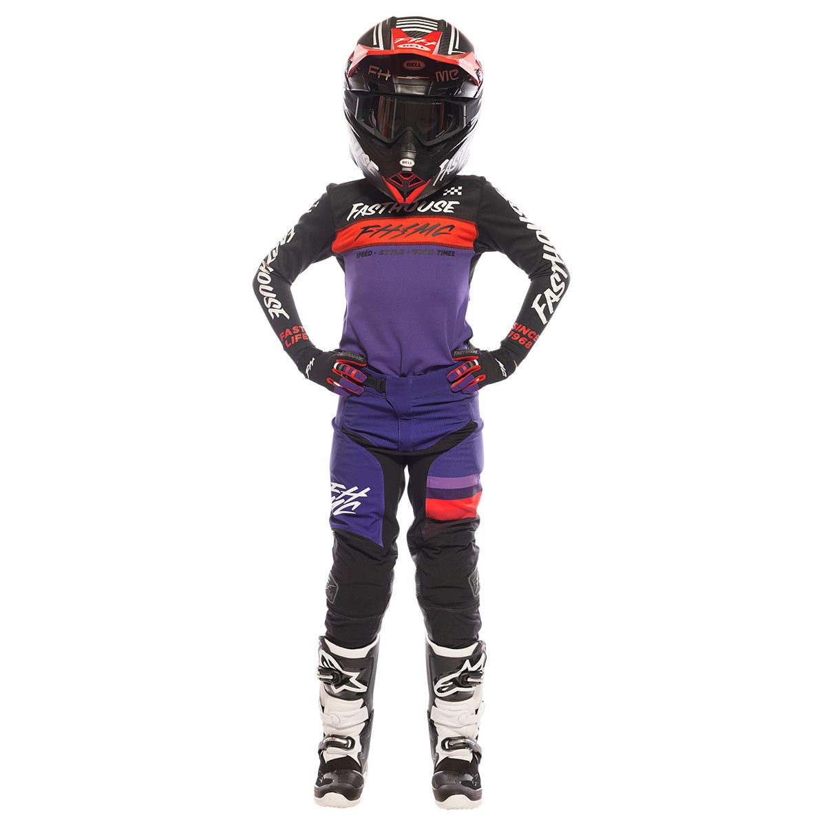 Elrod Evoke Youth Pant - Purple/Black Fasthouse
