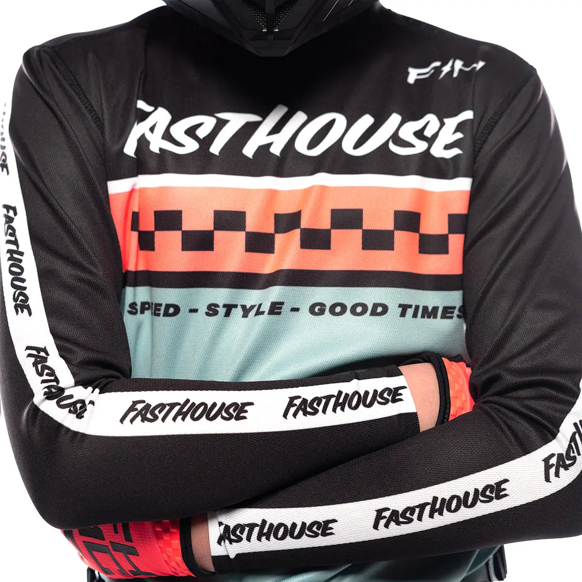 Elrod Formula Youth Jersey - Oceanic Mint/Hyper Coral - Fasthouse