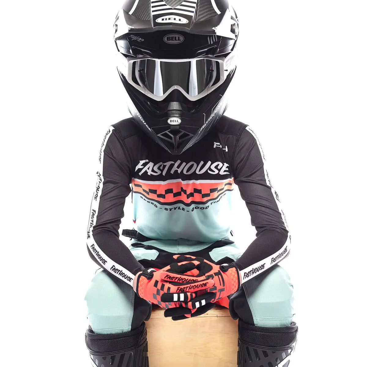 Elrod Formula Youth Jersey - Oceanic Mint/Hyper Coral - Fasthouse