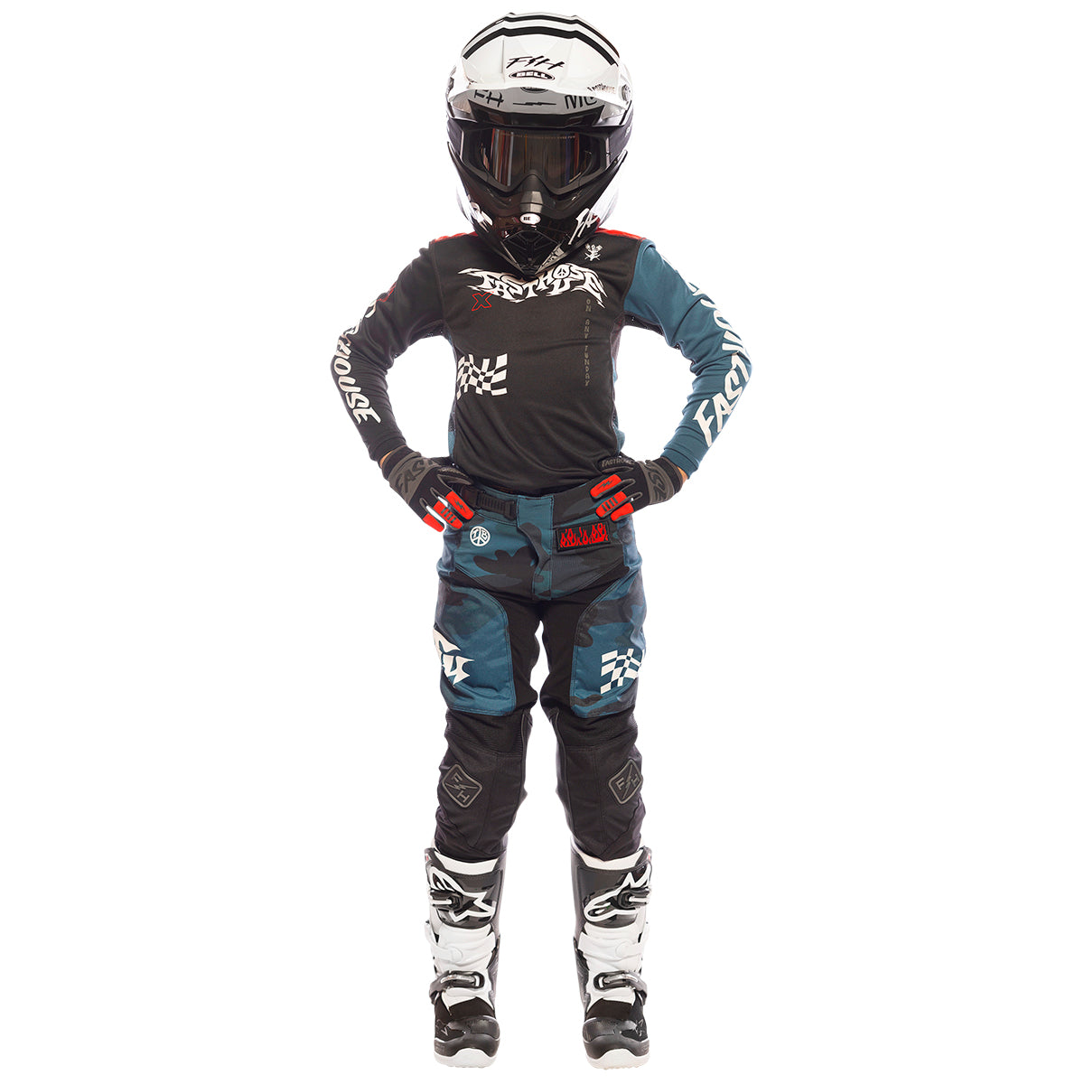Grindhouse Bereman Youth Pant - Blue Camo Fasthouse
