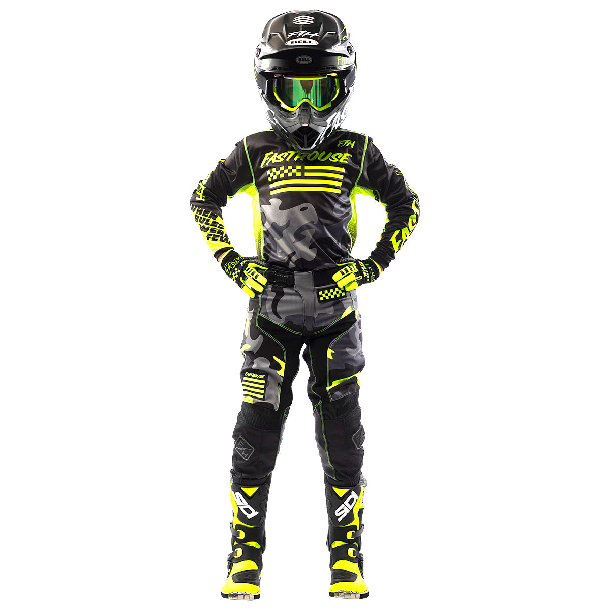 Grindhouse Riot Youth Pant - Black/High Viz