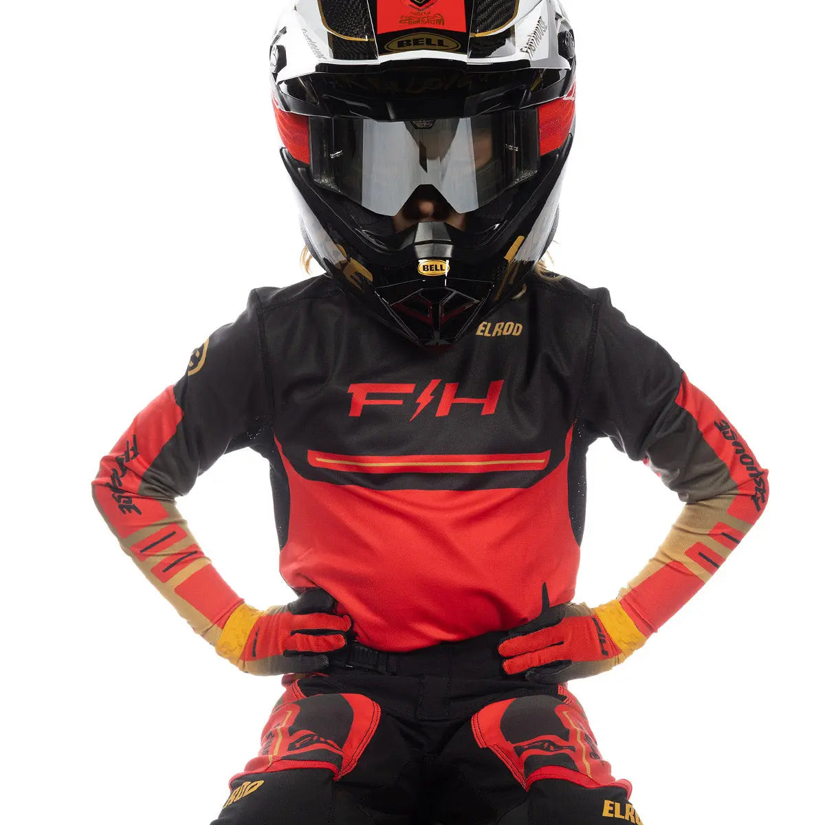Vapor React Youth Glove - Racing Red/Black Fasthouse