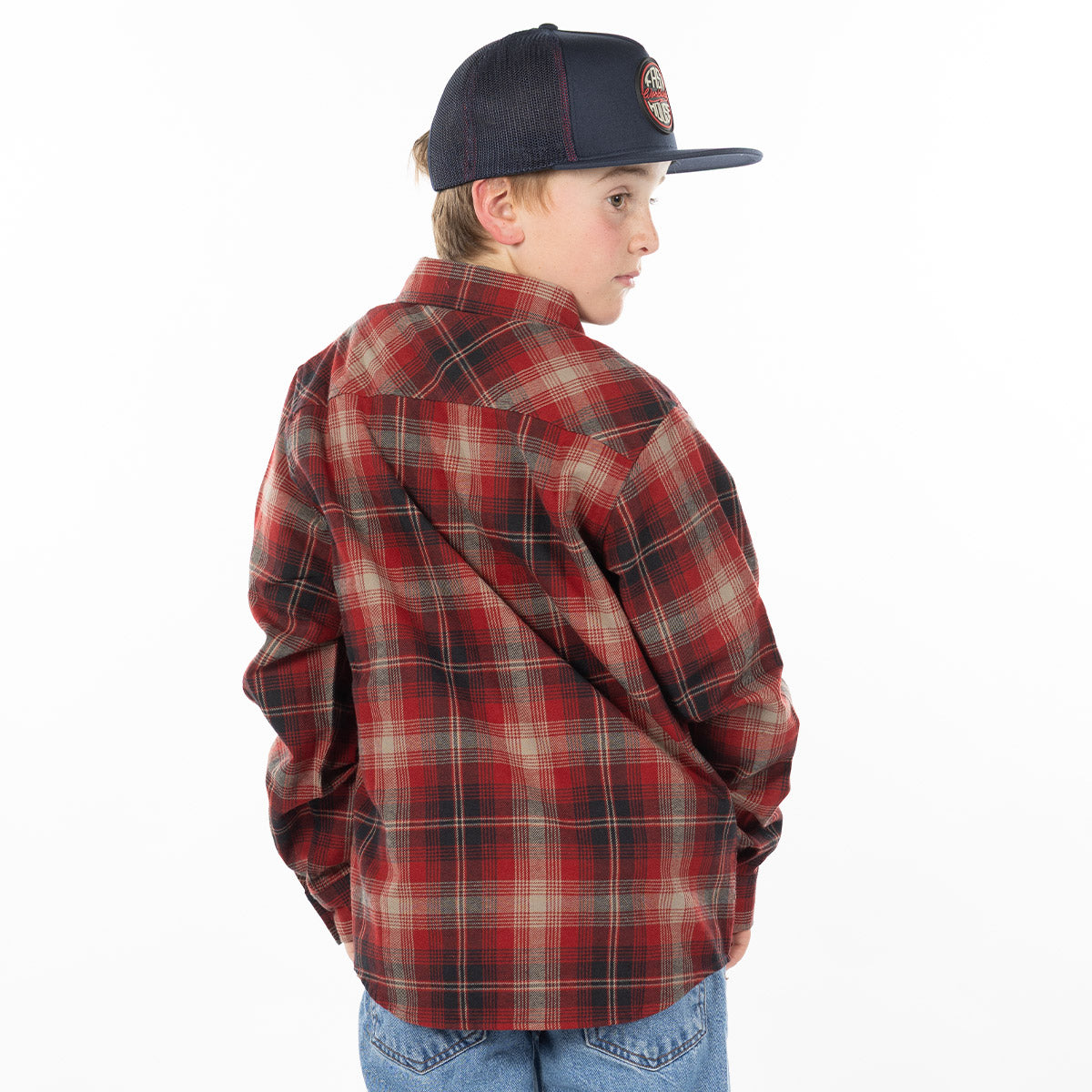 Saturday Night Special Youth Flannel - Red/Black