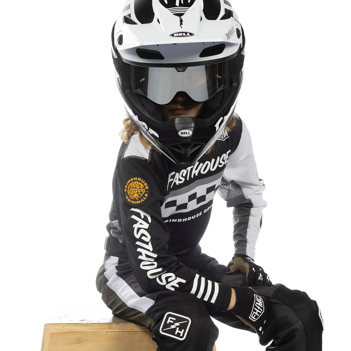 Grindhouse Atomic Youth Jersey - Black/Gray Fasthouse