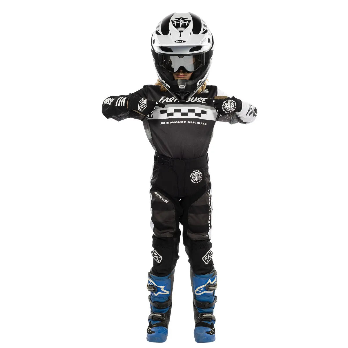 Grindhouse Atomic Youth Jersey - Black/Gray Fasthouse