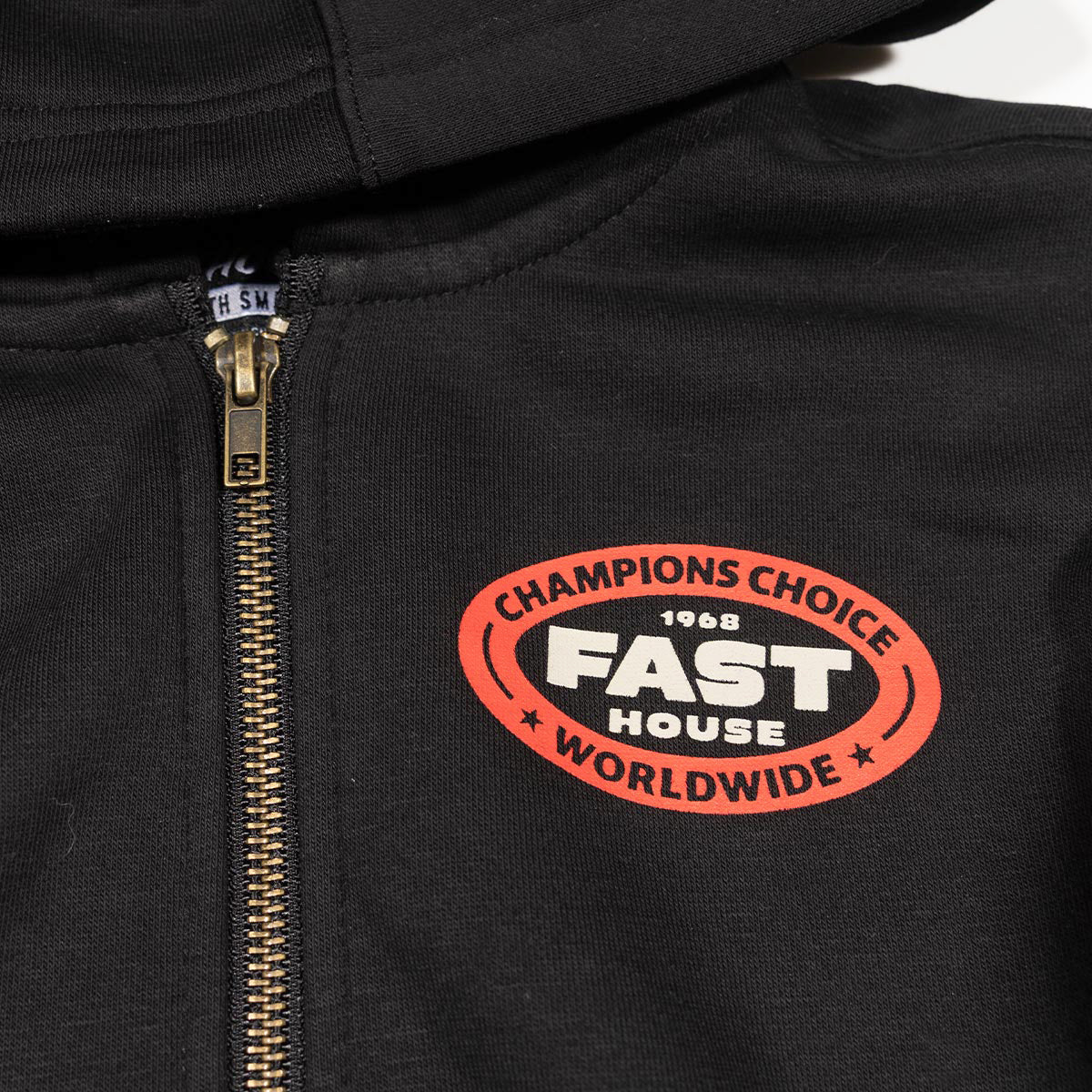 Youth Petrol Hooded Zip-Up - Black