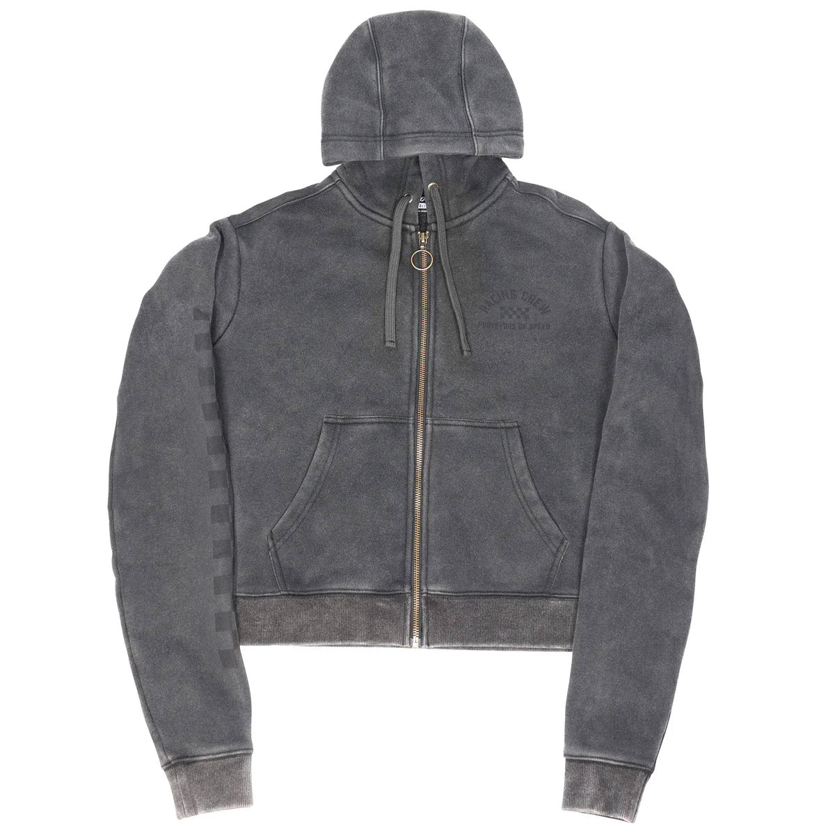 Discord Overdyed Heavyweight Women's Crop Zip-Up
