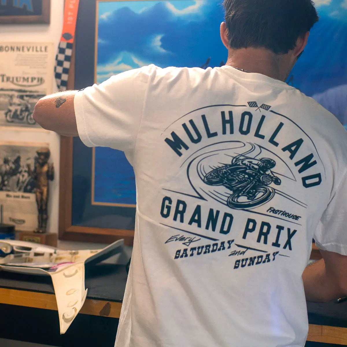 Mulholland GP Tee - White - Fasthouse