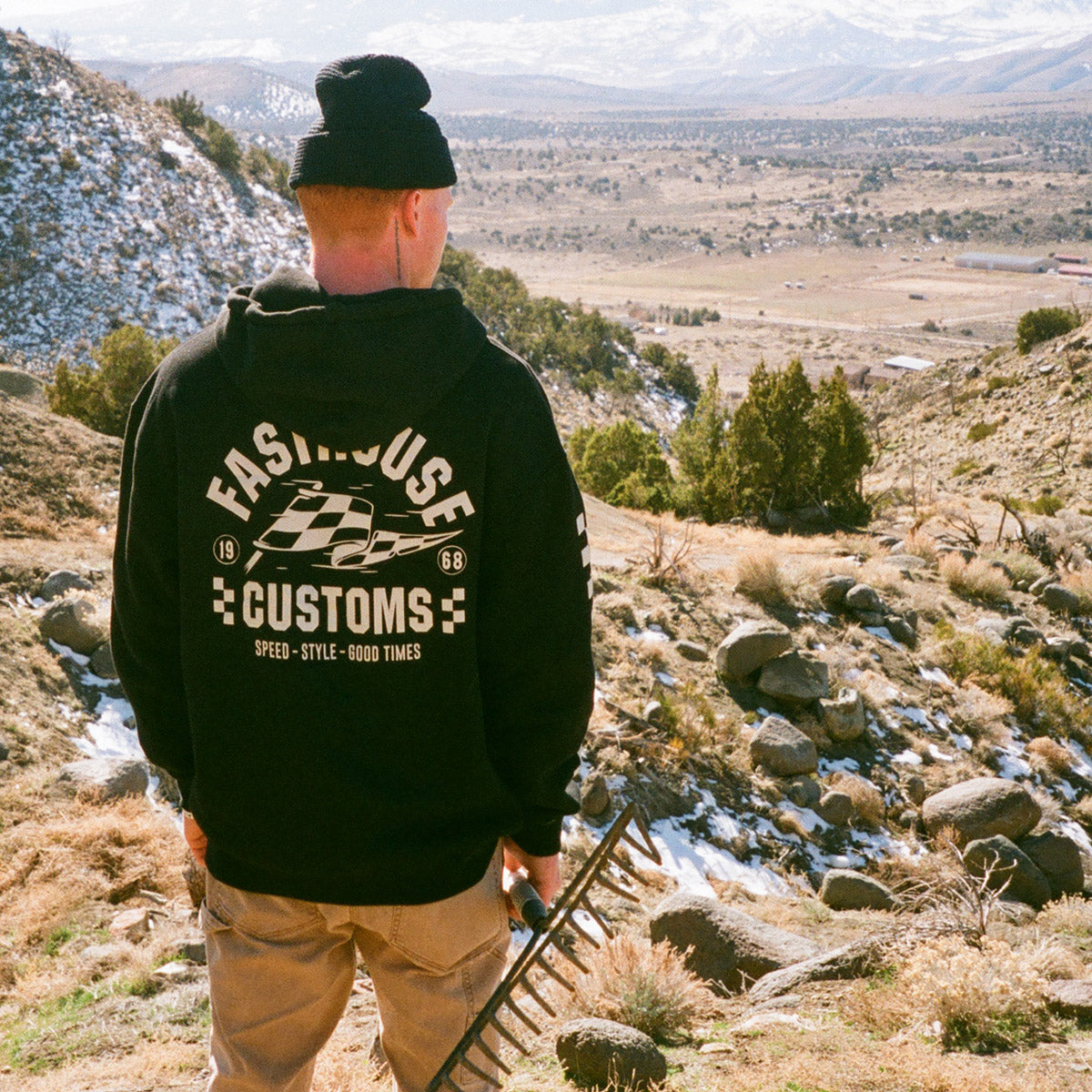 Sprinter Hooded Pullover - Black closeout