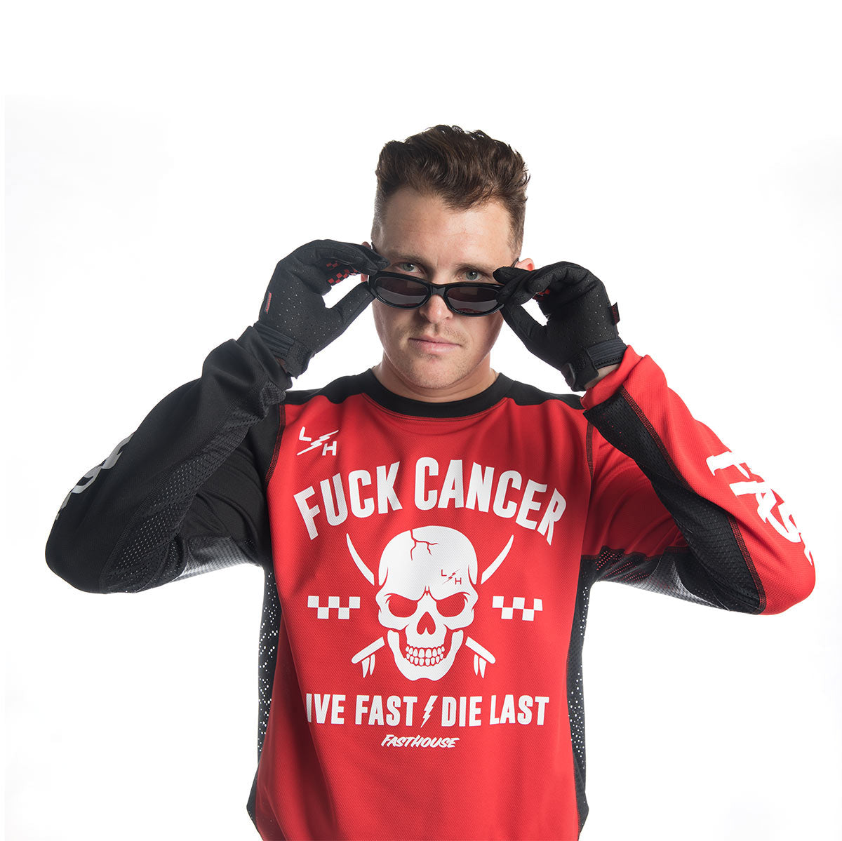Fasthouse - Lyon Herron "Fuck Cancer" Limited Edition Jersey - Red