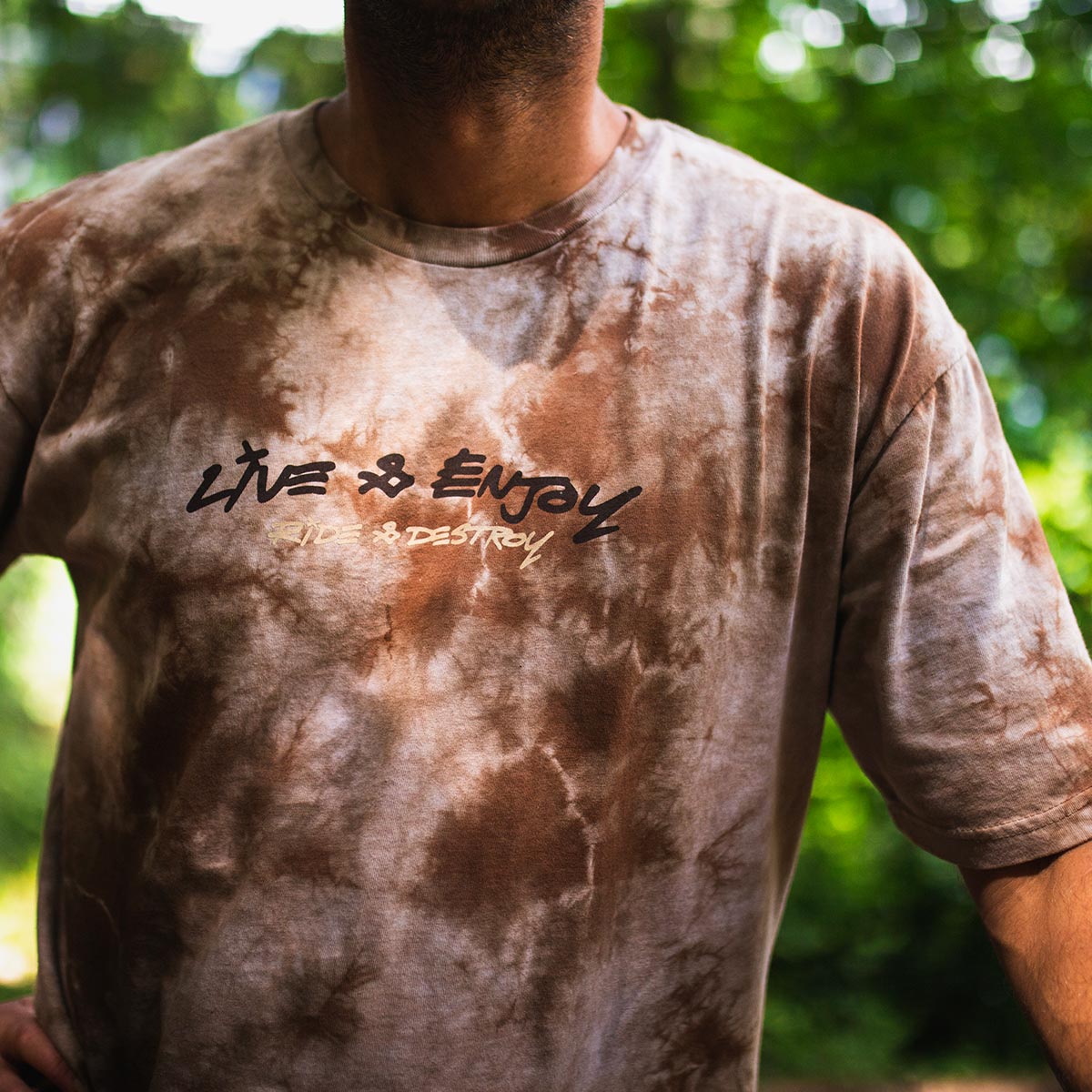 Emil Johansson Live & Enjoy Tee - Tie Dye Brown/White Fasthouse