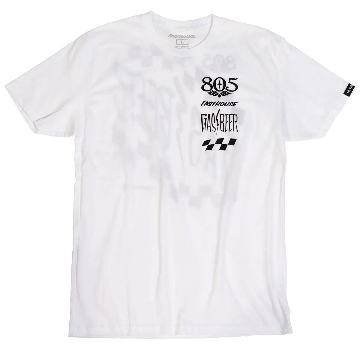 805 Gassed Up Tee - White - Fasthouse
