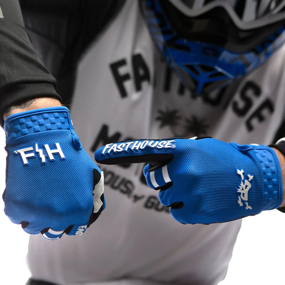 A/C Elrod Glory Glove - Electric Blue - Fasthouse