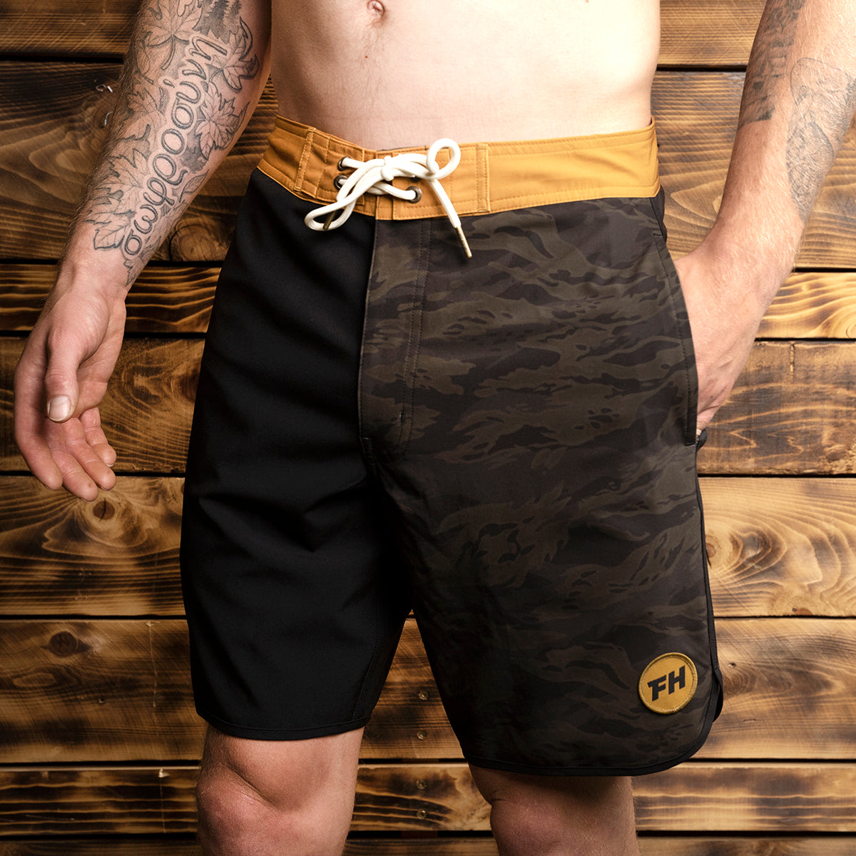 After Hours 18" Boardshort - Black/Camo Fasthouse
