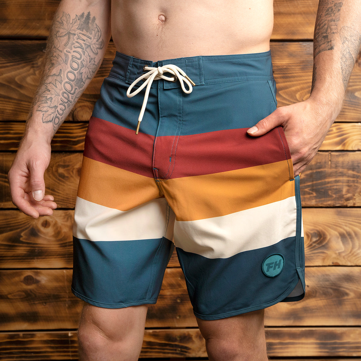 After Hours 18" Boardshort - Teal Stripe Fasthouse