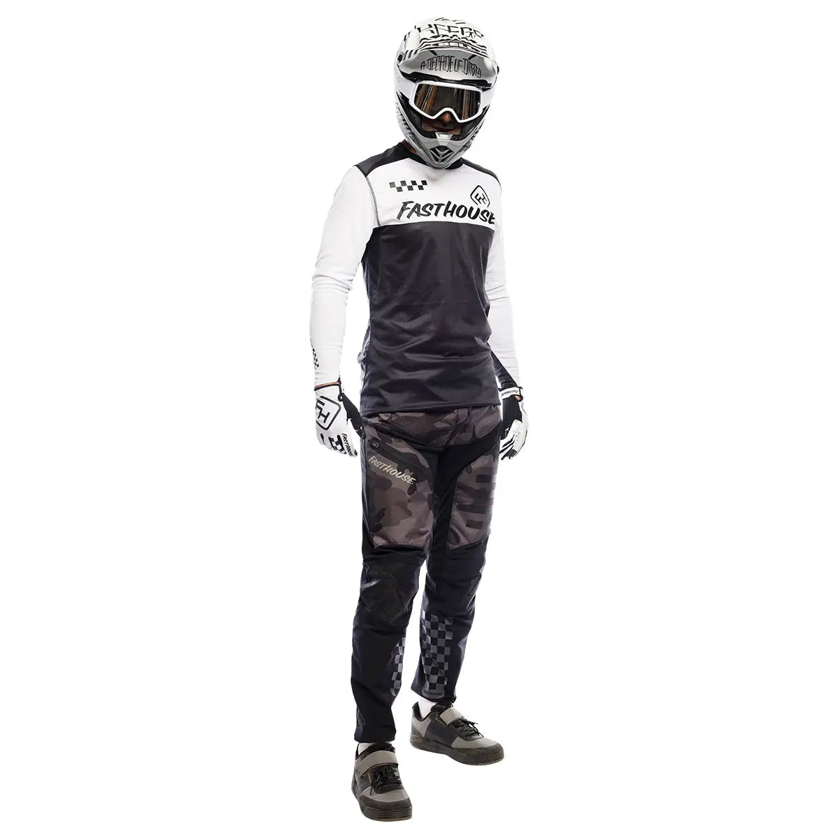 Alloy Block LS Jersey - White/Black - Fasthouse