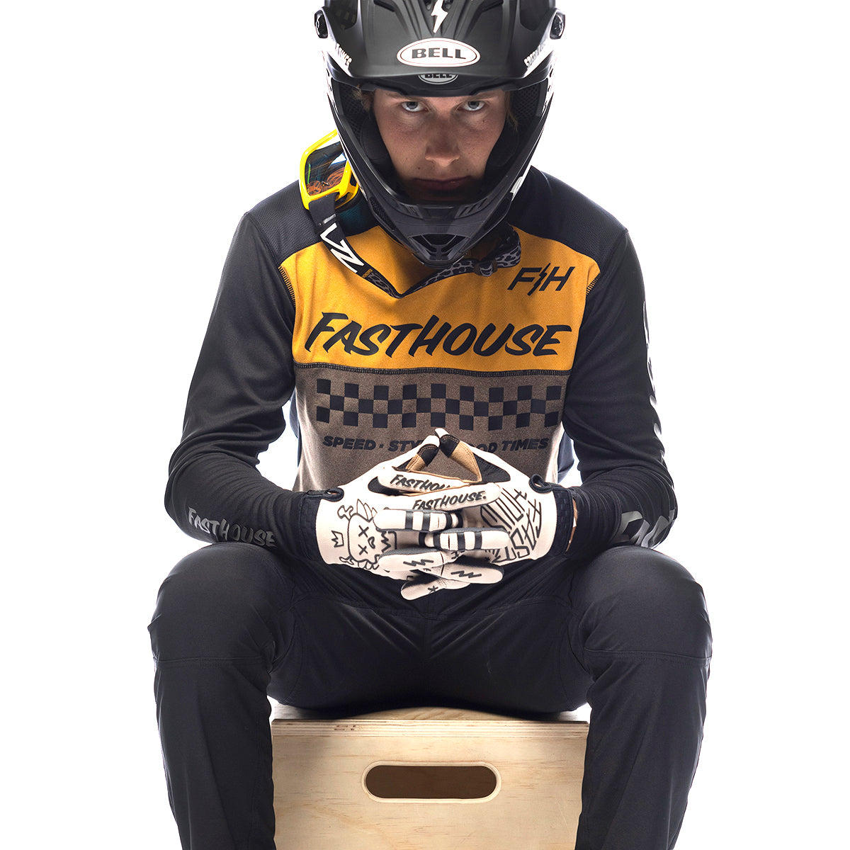 Alloy Mesa Long Sleeve Jersey - Heather Gold/Brown