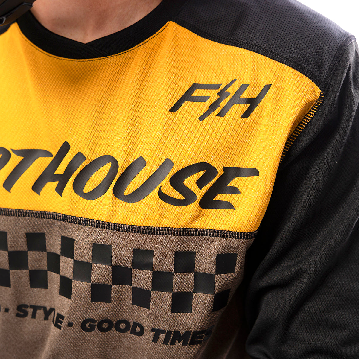 Alloy Mesa Long Sleeve Jersey - Heather Gold/Brown