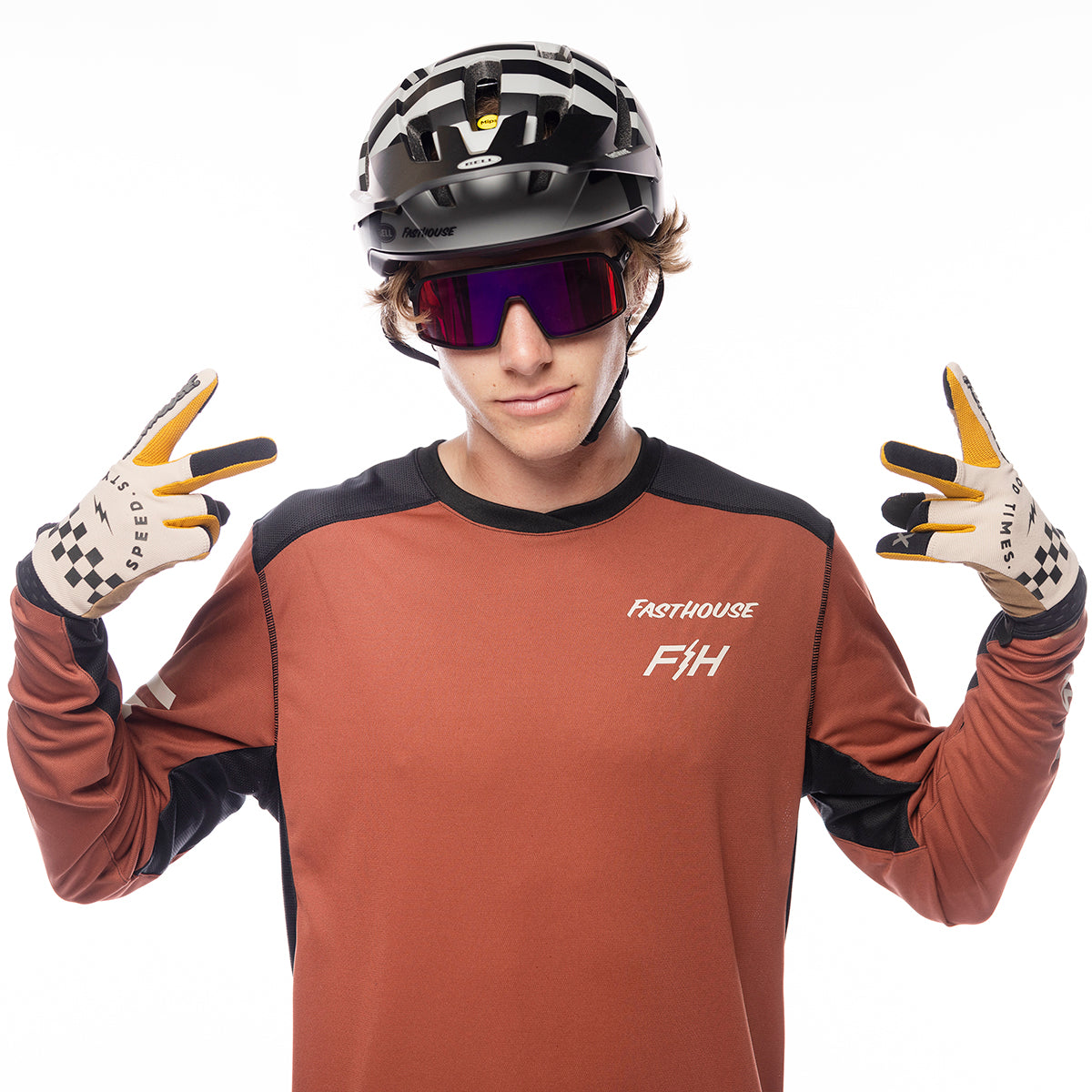 Alloy Rally Long Sleeve Youth Jersey - Clay/Black