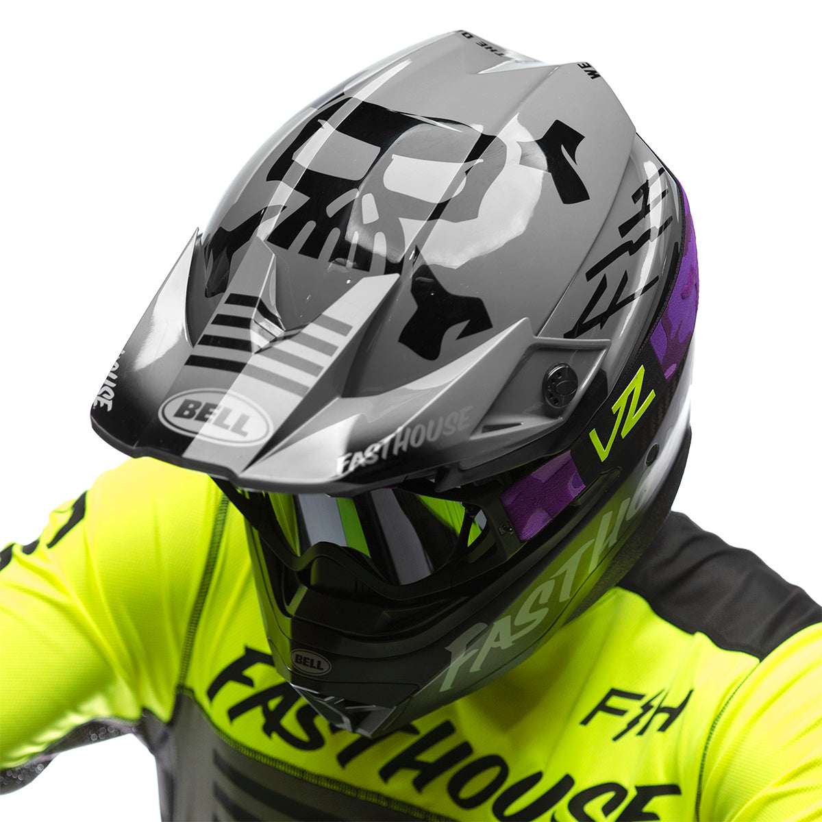 Bell Moto-10 Spherical Fasthouse Limited Edition BMF Helmet - Gray/Black Fasthouse