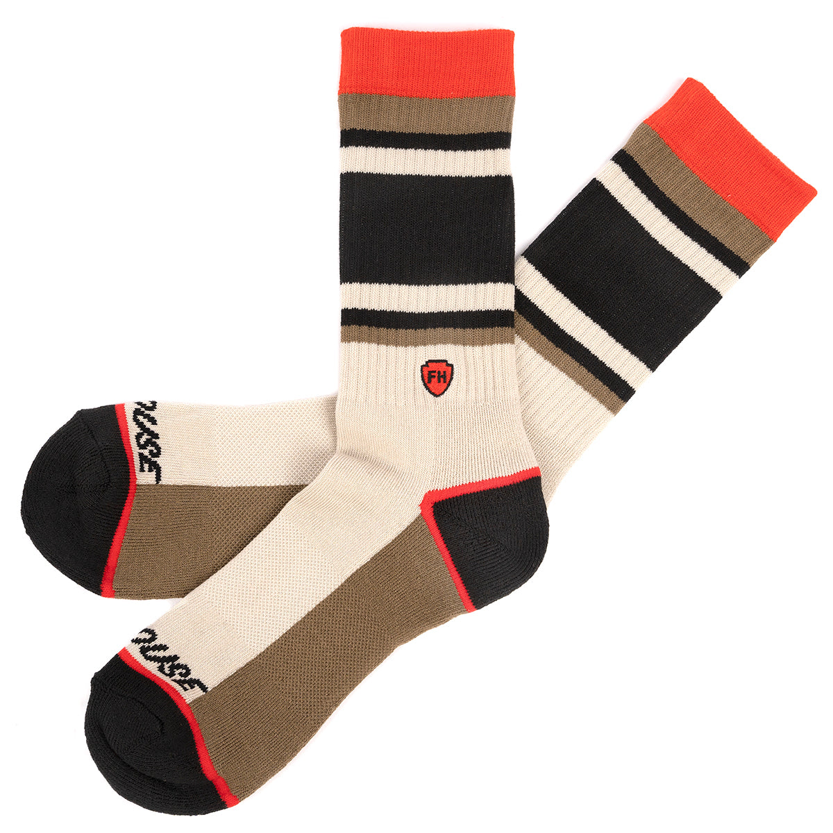 Boardwalk Performance Crew Sock - Cream Fasthouse
