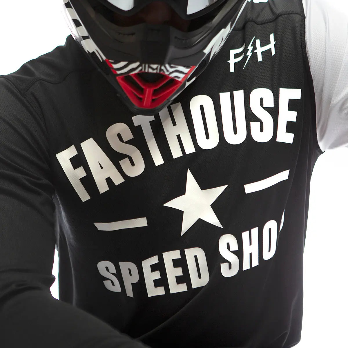 Carbon Youth Jersey - Black/White - Fasthouse
