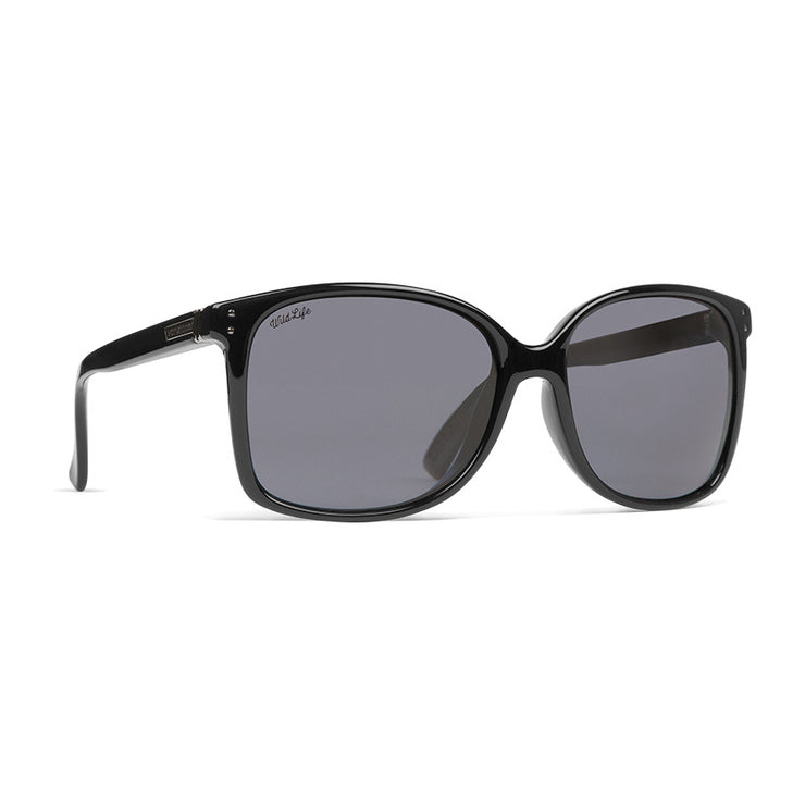 VonZipper Castaway Polarized Sunglasses - Black Gloss/Wildfire Vintage Gray Fasthouse