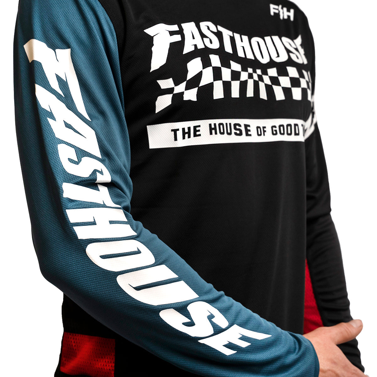 Classic Velocity LS Jersey - Black/Indigo Fasthouse